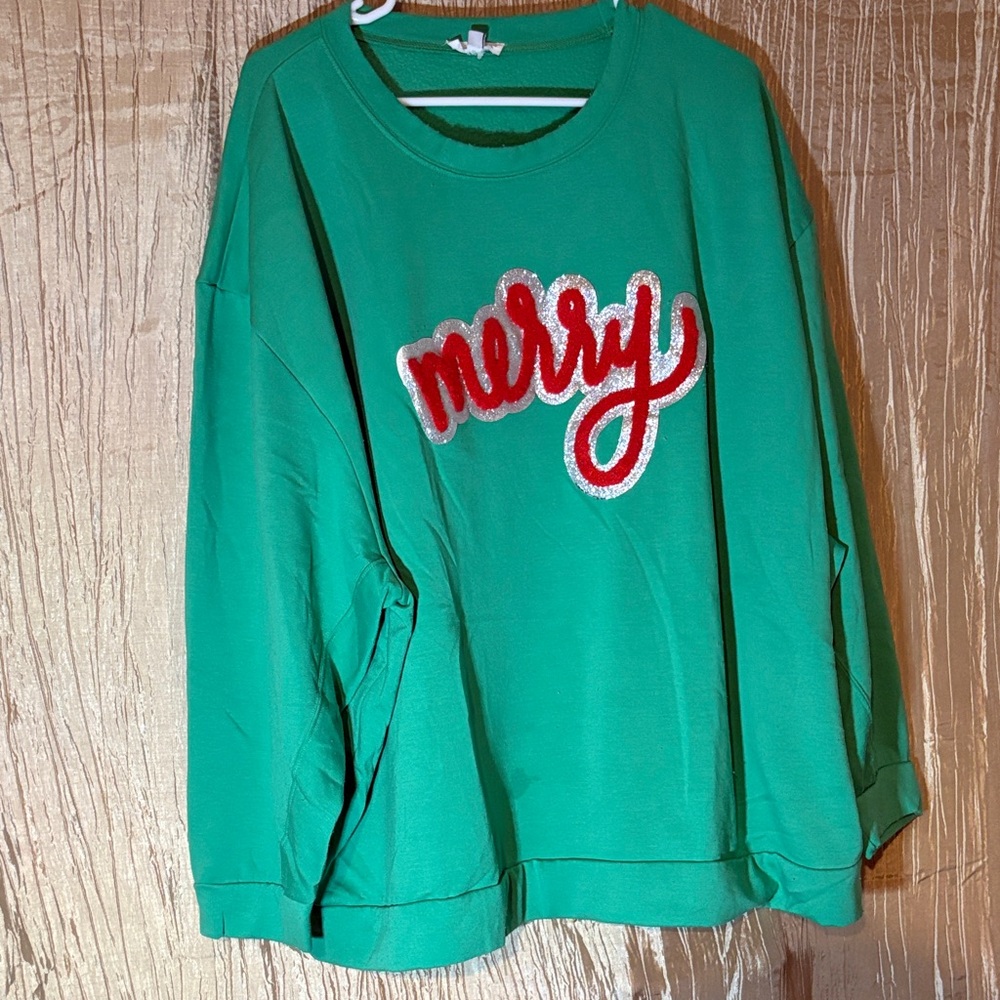 Green 'Merry' Sweater